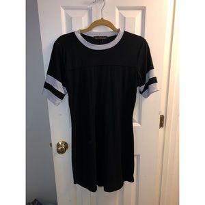 Black & white t-shirt dress